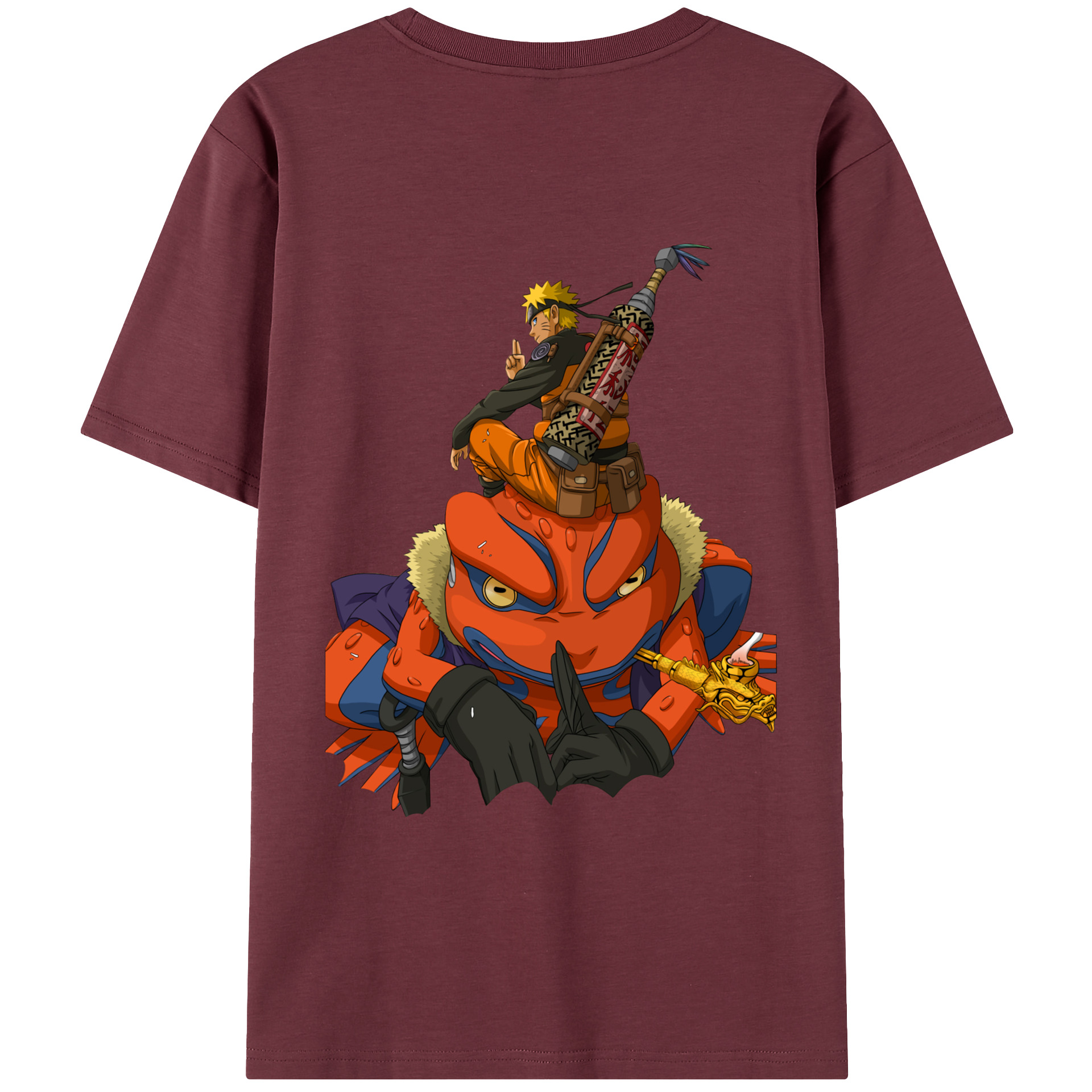 （画像用） NARUTO -ナルト- うずまき ナルト Uzumaki Naruto 綿100％半袖Tシャツ（背面プリント）